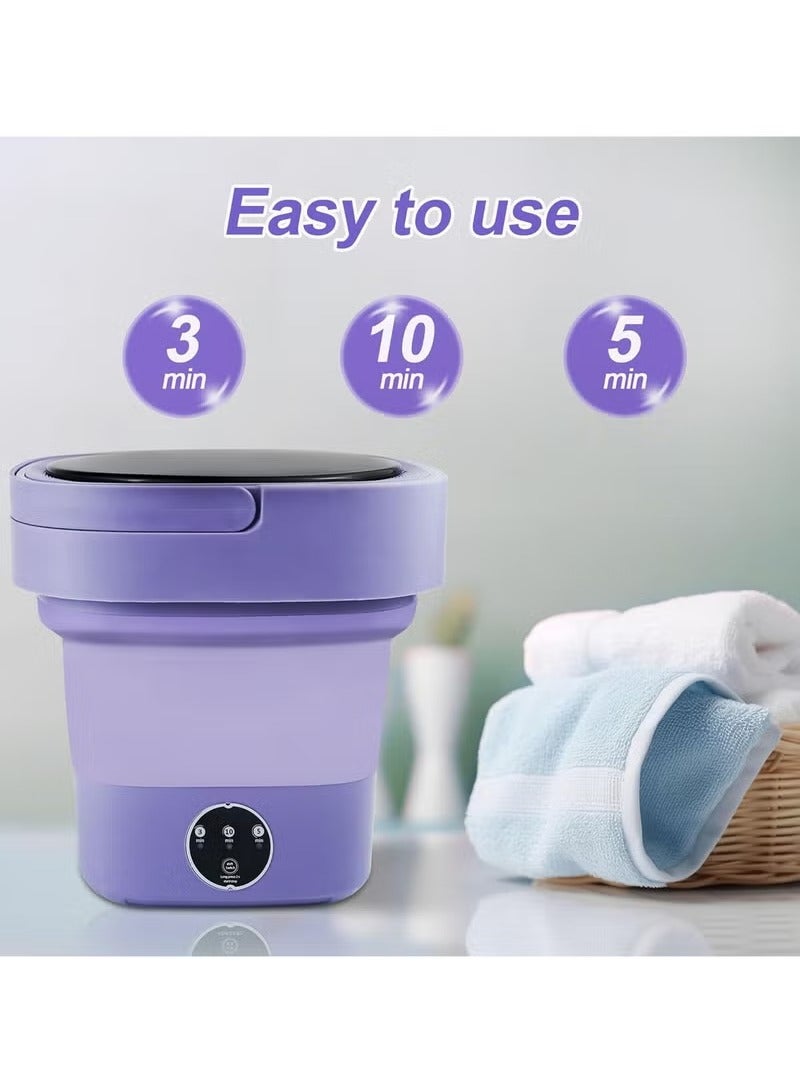 DUSALA Foldable Washing Machine With 3 Cleaning Modes And Semi Automatic Washing Function With Blue Light Suitable For Small Loads Of Laundry  - Image 4