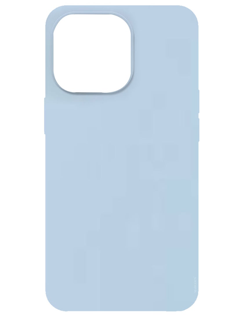 Silicone Case Cover for Apple iPhone 15 Plus, Slim Protective Cover with Microfiber Lining, Drop Protection - Light Blue - Image 1