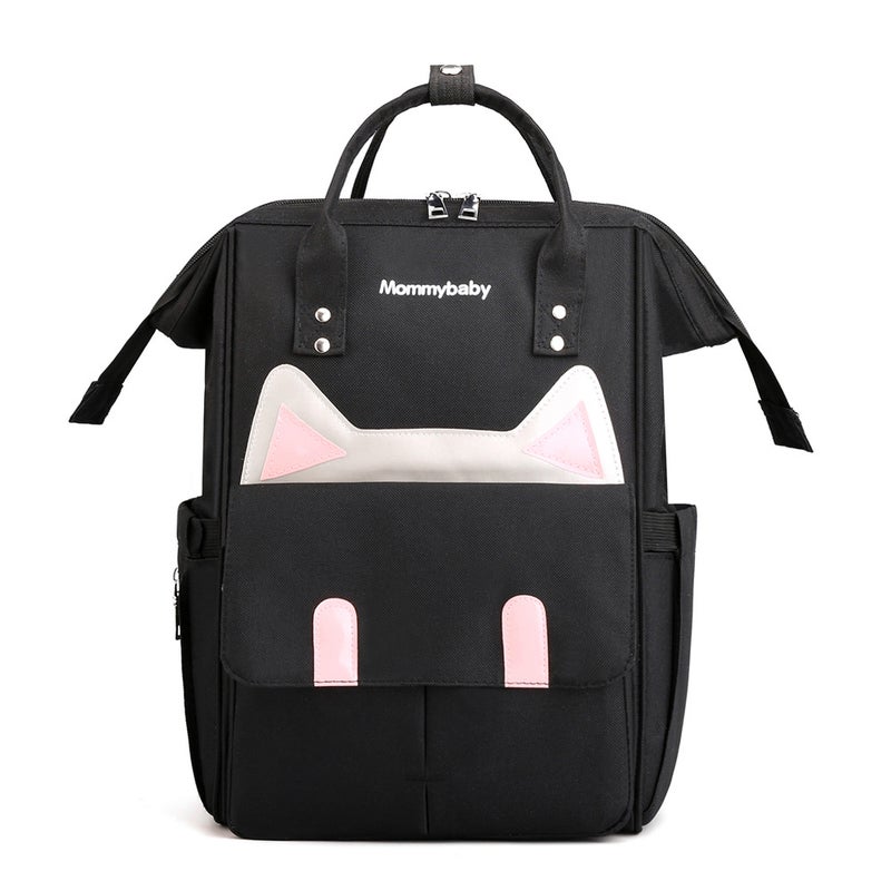 New Style Mommy Bag, Portable Contrasting Color Mother And Baby Bag, Multi-Functional Backpack, Foldable Bed Bag, Backpack - Image 1