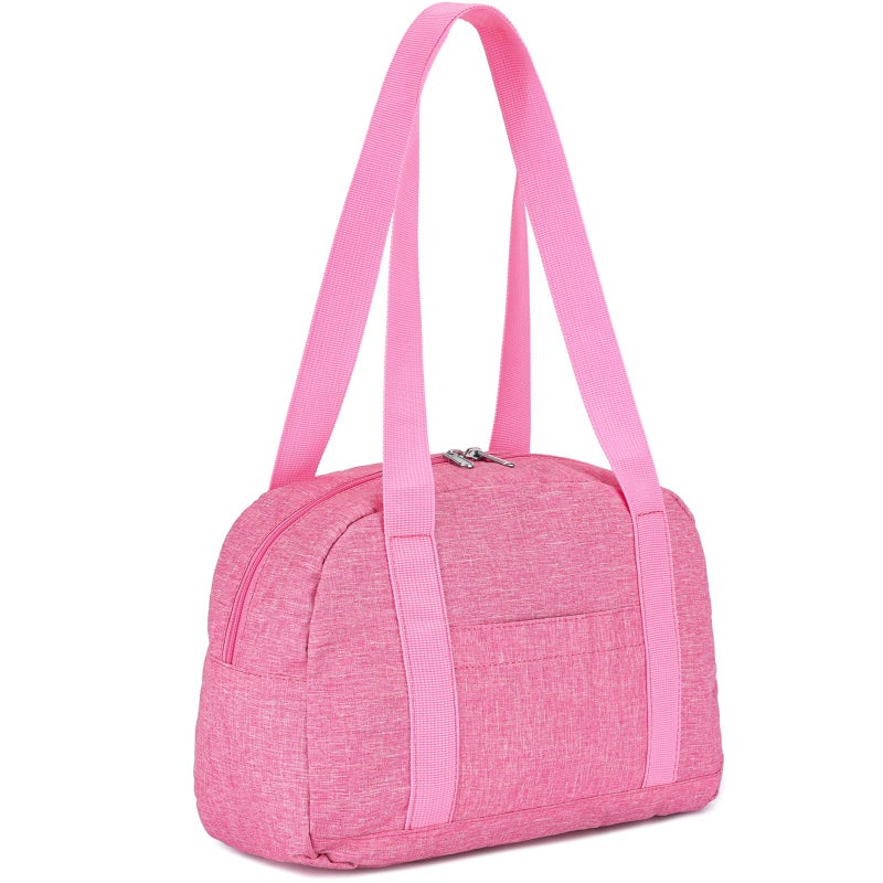 Leamekor Mini Gym Bag for Women Girls, 12 inch Small Gym Tote, Lightweight Small Carry On Duffle Bag for Travel Sports (Rose) - Image 1