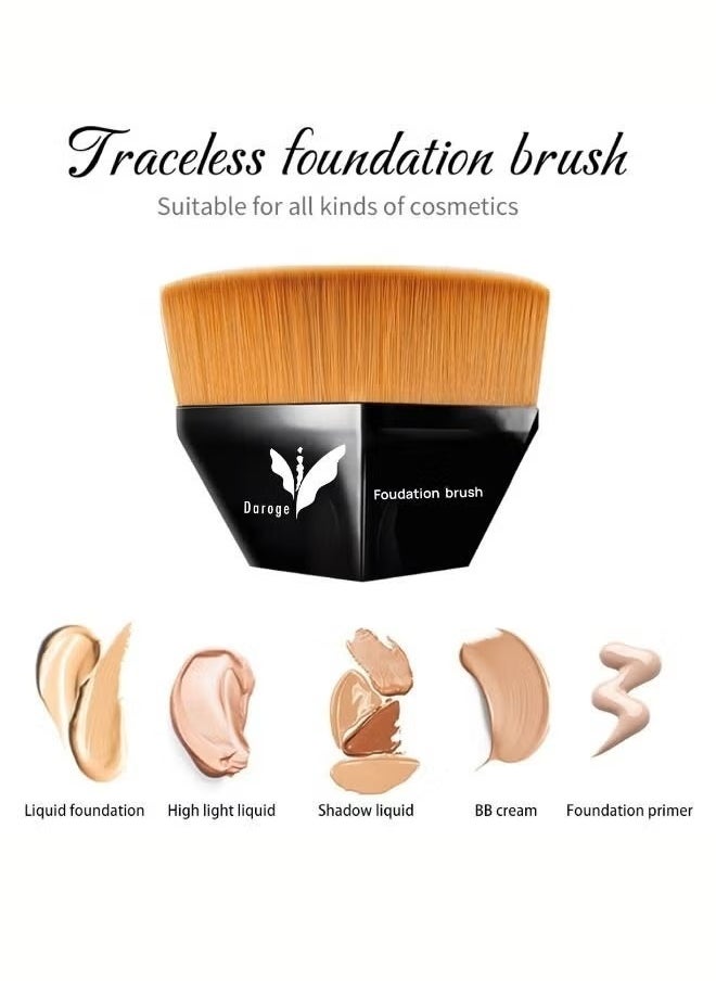 daroge Washable Flat Foundation Makeup Brush Black  - Image 2
