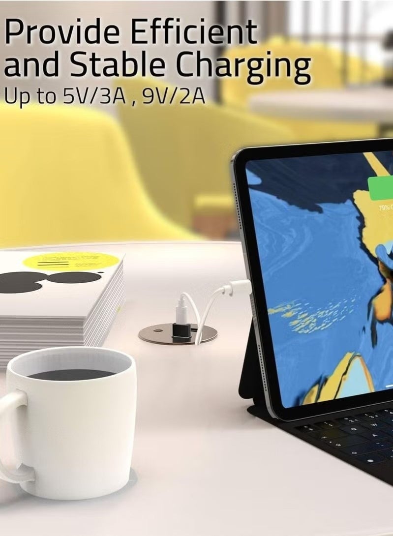 USB Pack of 3 USB C Female to USB Male Adapter, Type C to USB A Converter USB C Adapter Compatible with iPhone 15/14/13/12 Pro Max iPad Air 6 Apple Watch Series 9/8/7 AirPods 3 Samsung Galaxy etc, Black - Image 3