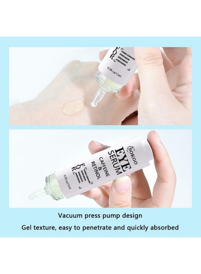 Fovcos Caffeine Eye Serum, Retinol Eye Firming Serum for Dark Circles and Puffiness, Anti Aging Eye Serum with Hyaluronic Vitamin E, Smooth Fine Lines and Hydrate Eye Area - Image 4