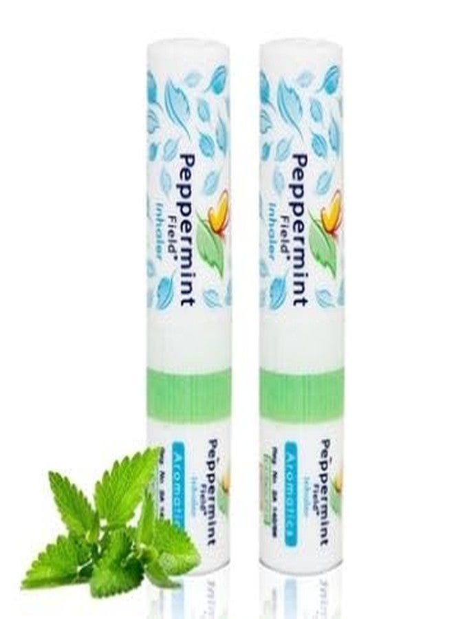 VIRAVIN HOUSEWARE Field Aromatics Peppermint Nasal Inhaler, Set of 2, Natural Relief for Congestion and Cold all color Floral Design./Strong Peppermint Thai Inhaler/Relief Cold Dizzy Sinus Congestion - Image 1
