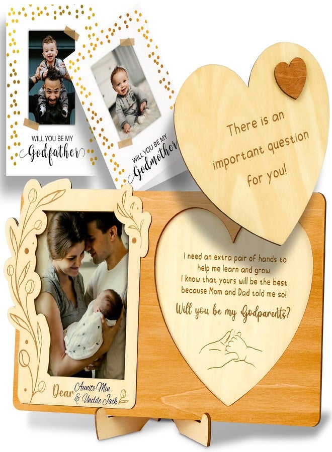 STOFINITY Will You Be My Godparents Proposal Gift - God Parents Presents Proposal Gifts, Godparents Gifts From Godchild, Godparents Picture Frame Ideas Baptism Christmas - Image 1