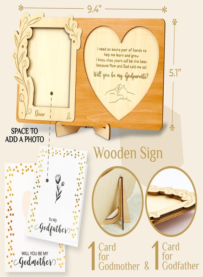 STOFINITY Will You Be My Godparents Proposal Gift - God Parents Presents Proposal Gifts, Godparents Gifts From Godchild, Godparents Picture Frame Ideas Baptism Christmas - Image 2