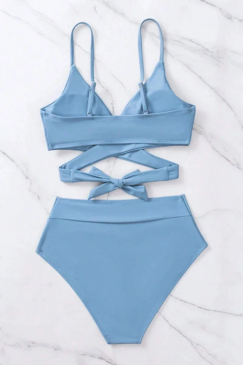 انجلسين V Cut Bikini Bottom Waist Belt Detail Bikini Set