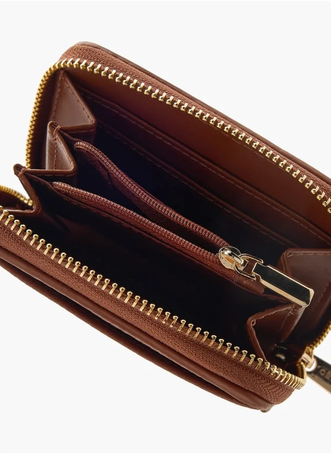 Celeste Womens Textured Zip Around Wallet