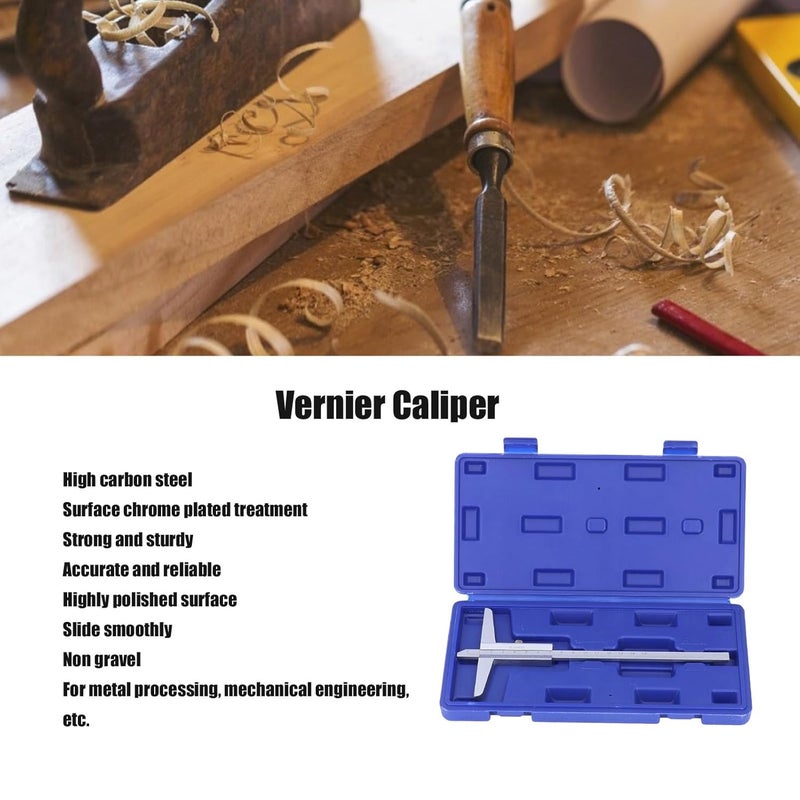 Baxnorezdt01yag76 11 فرجار فيرنييه من الفولاذ الكربوني مقياس العمق أداة قياس صناعية - Image 4