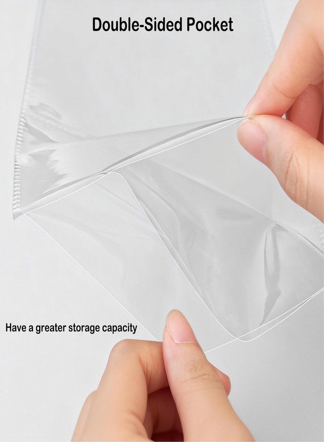 BYSLBTY 30 Pack 1/2/4 Pocket Card Sleeves for 6 Ring A5 Binder, Ultra-Clear Double Sided, Top Loading, Clear Plastic Sleeves for Trading Card, Photocard and Postcards - Image 5