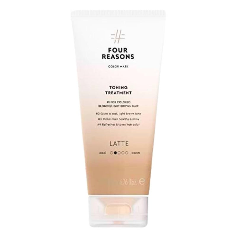 FOUR REASONS Color Mask  Latte  27 Colors Toning Treatment Color Depositing Conditioner Tone  Enhance ColorTreated Hair  Semi Permanent Hair Dye Vegan and CrueltyFree 676 fl oz