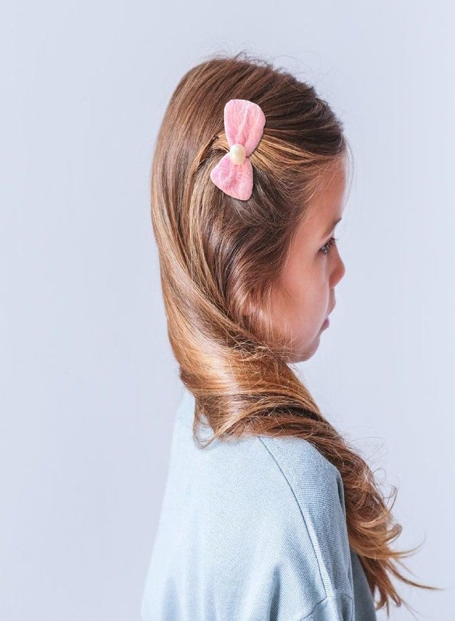 سيجا مجموعة مشابك شعر للأطفال من سيجا، 10 قطع، بتصميمات رائعة على شكل فيونكة وزهور، ناعمة وخفيفة الوزن وأنيقة - لون وردي فاتح - Image 2