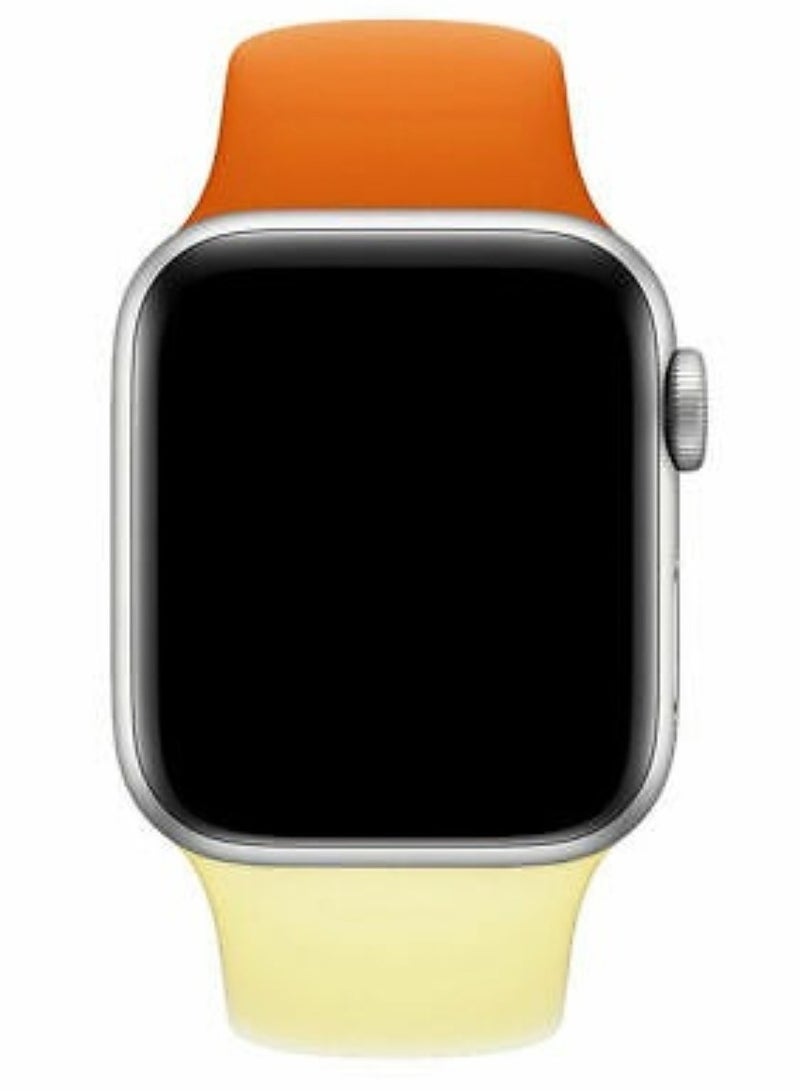 ELTRAZONE Dual Color Soft Silicone Watch Strap For Apple Watch Band /45mm For iWatch Series 7/6/SE/5/4/3/2/1/ - Image 2