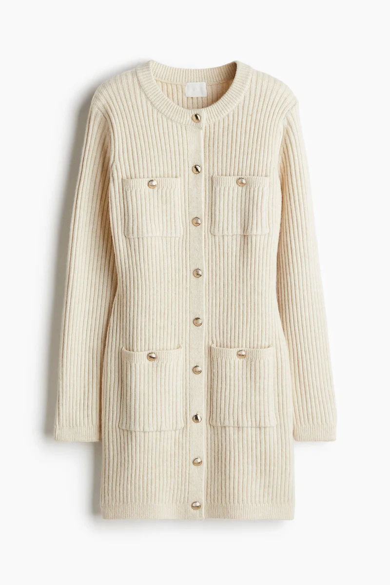 اتش اند ام Pocket-front knitted dress