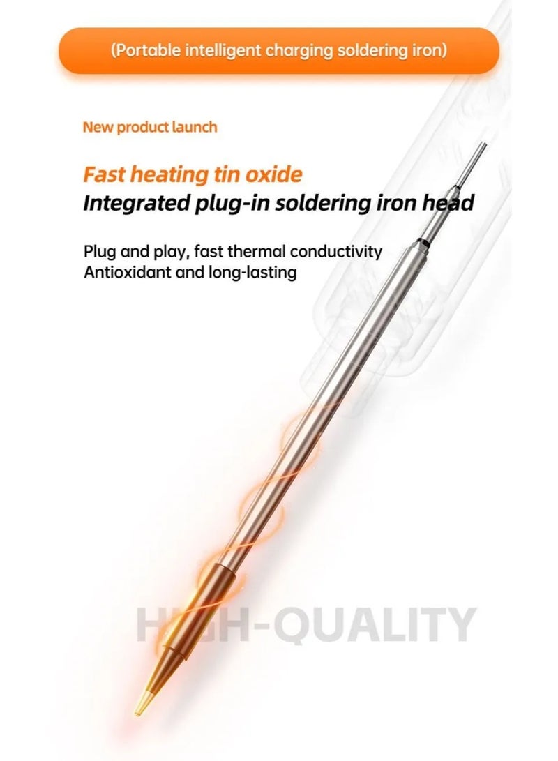 Portable wireless repair tools for Diy household appliances, a set of electric soldering iron kits for welding, USB rechargeable electric welding iron, with digital display, five-speed adjustable temperature - Image 4