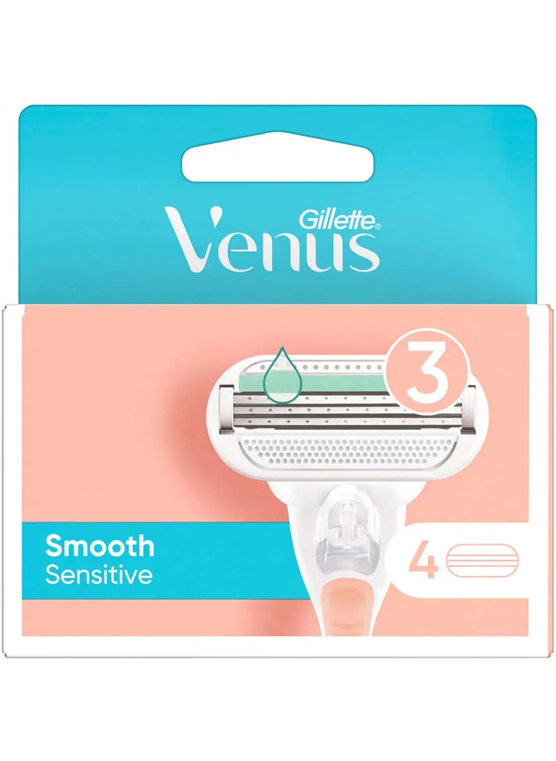 Venus Gillette Venus Blades Smooth Sensitive (3) 4 Pcs