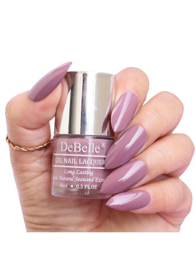 DeBelle Creme Finish Gel Nail Polish Majestique Mauve (Mauve), 8 Ml-Enriched With Natural Seaweed Extract, Cruelty Free, Toxic Free - Image 1