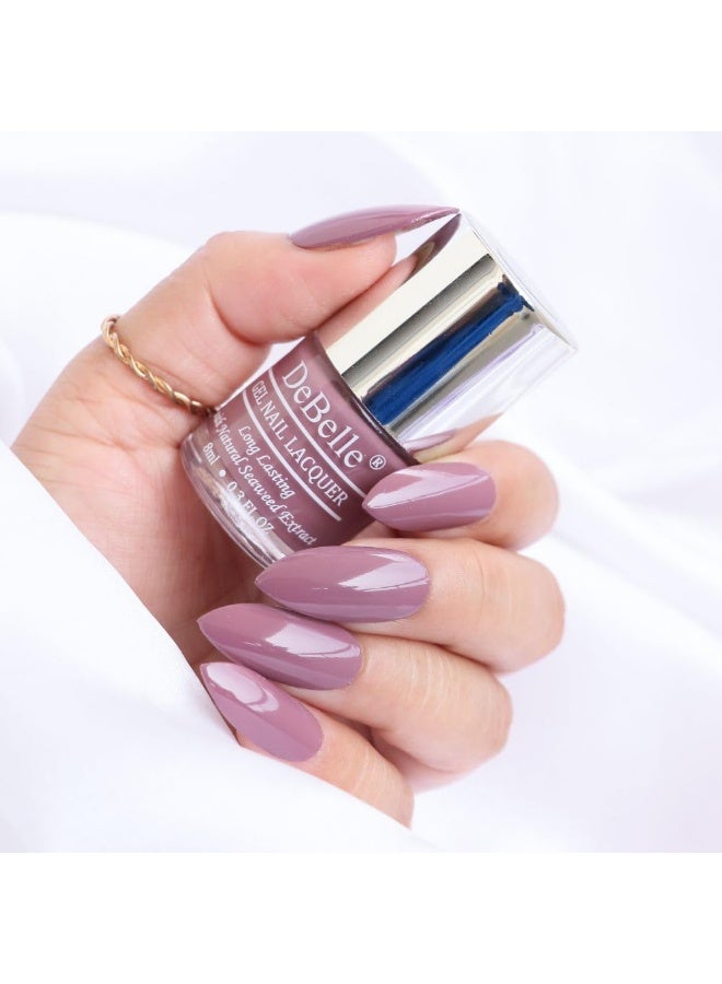 DeBelle Creme Finish Gel Nail Polish Majestique Mauve (Mauve), 8 Ml-Enriched With Natural Seaweed Extract, Cruelty Free, Toxic Free - Image 5
