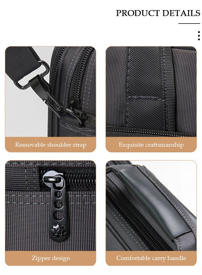 DUNISO Laptop Bag Case 15.6 Inch Computer Carrying Briefcase Compatible, Shoulder Straps and Handle Briefcase Messenger Case, Waterproof Lightweight Computer Shoulder Bag Expandable Large Capacity Protective Sleeve for Laptop, Suitable for Business Travel - Image 2