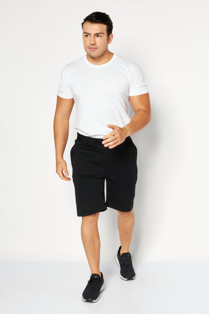 RBX Men Sportswear Fit Brand Logo Training Shorts, Black - Image 3