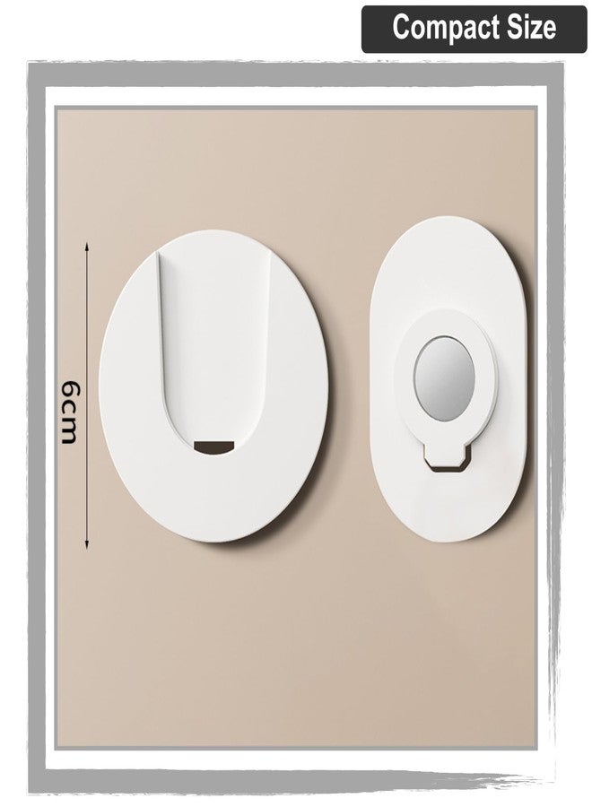 KOOSHLO Self-Adhesive Magnetic Remote Control Holder Wall Mount – No Drilling, Non-Marking Tape, Universal Organizer Stand for AC, TV, Fan Remote & Small Gadgets – Home & Office Use Pack of 2 (White) - Image 3