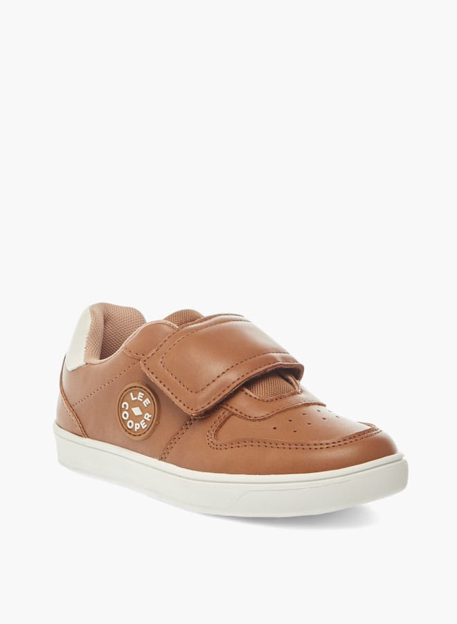 Lee Cooper Boys Textured Sneakers With Hook And Loop Closure  - Image 1