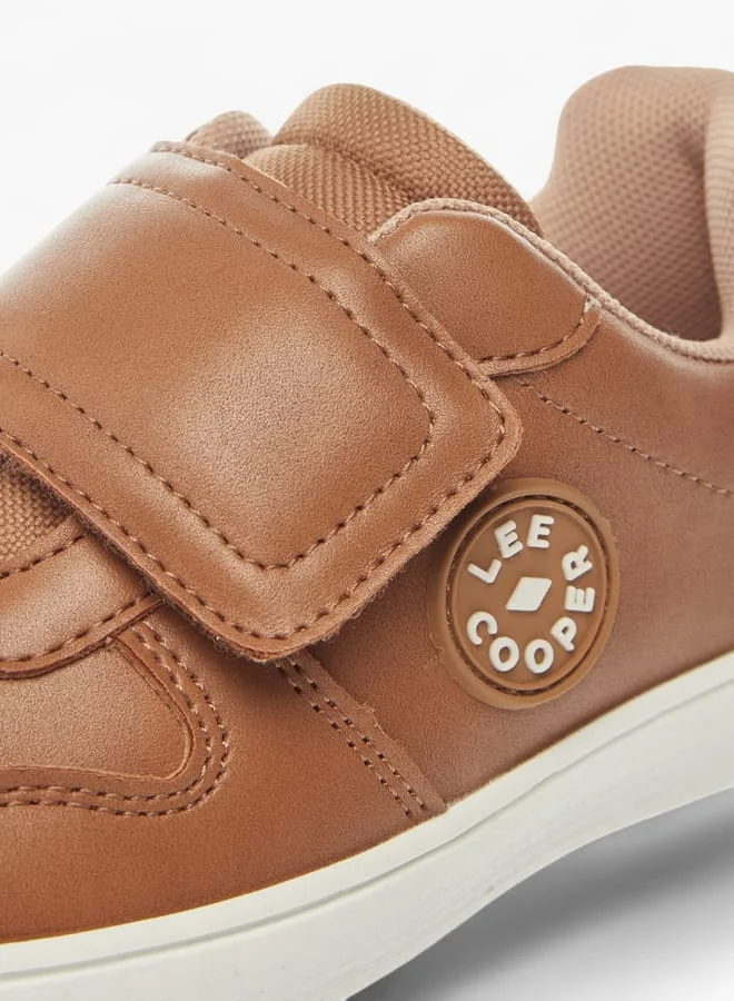 Lee Cooper Boys Textured Sneakers With Hook And Loop Closure
