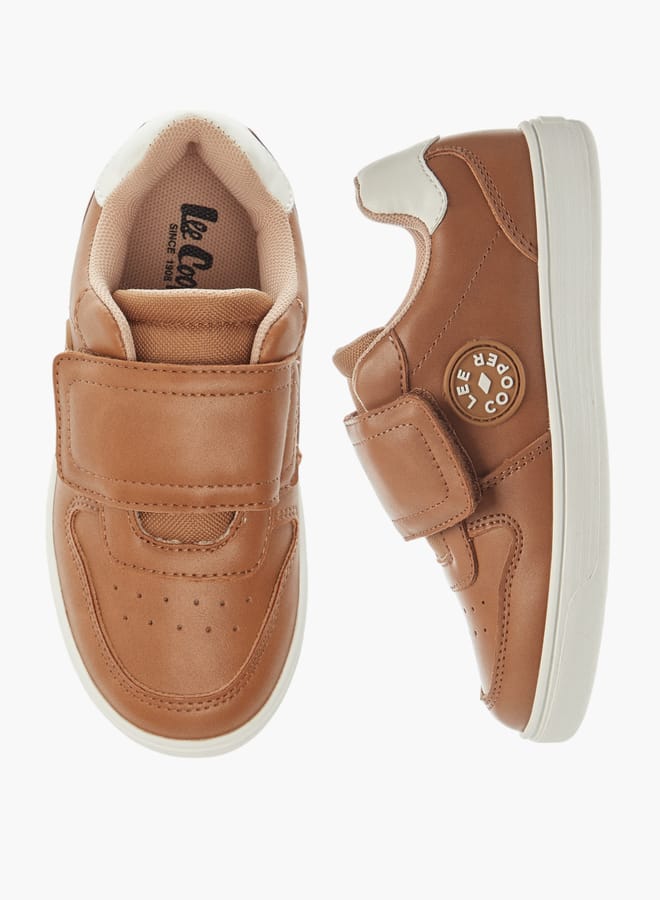 Lee Cooper Boys Textured Sneakers With Hook And Loop Closure  - Image 2