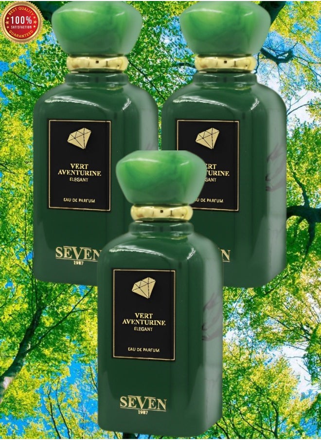 Seven 3 Pieces Vert Aventurine Elegant Perfume 100ml EDP  - Image 1