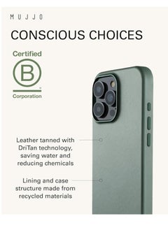 Leather Case for iPhone 16 Pro Max - Leather Case, MagSafe Compatible, Premium European Leather, Slim & Stylish Profile, Enhanced Phone & Camera Lens Protection, Recycled Materials (Green) - pzsku/Z2B8CAB6A162CFB2B1516Z/45/_/1734522995/4ea31bfb-c4dd-444d-859e-bc15ce417d6b