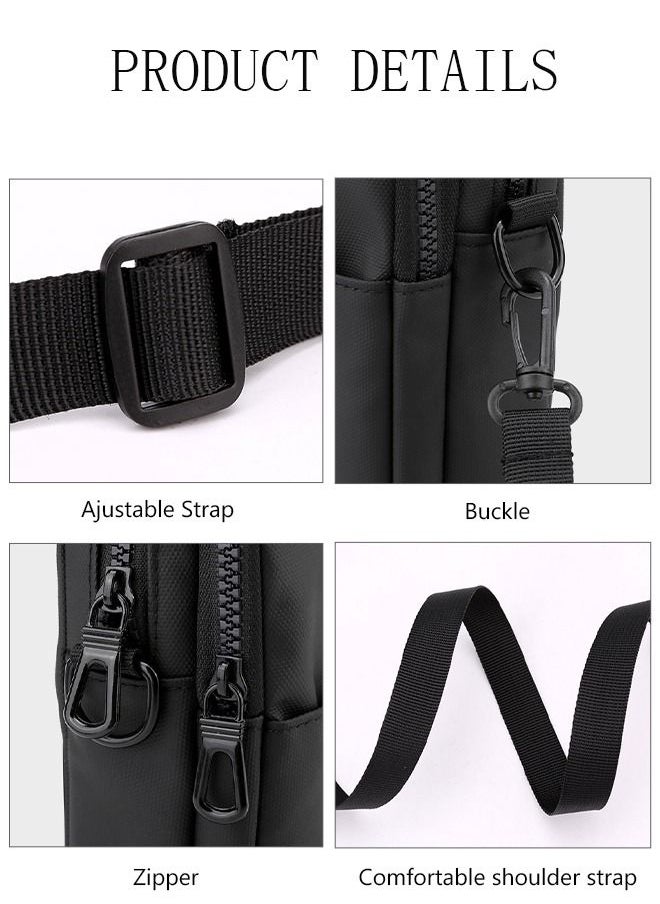 DUNISO Compact Crossbody Bag for Men Waterproof Sling Bag Backpack Multipurpose Cross Body Chest Bag Shoulder Bag Daypack for Travel Hiking Retro Purse Bag with Detachable Strap  - Image 5