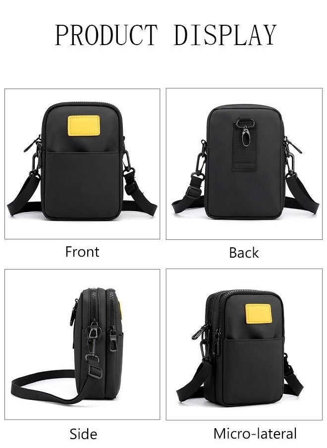 DUNISO Compact Crossbody Bag for Men Waterproof Sling Bag Backpack Multipurpose Cross Body Chest Bag Shoulder Bag Daypack for Travel Hiking Retro Purse Bag with Detachable Strap  - Image 2