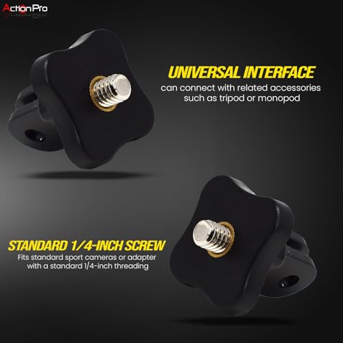 Action Pro Plastic Tripod Accessories Standard 1/4 inches Thread AEE Adapter Compatible with GoPro-13/12/11/10/9/8/7/6/5/4/3+/3/Xiaomi/YI/4K/SJCAM Action Cameras - Image 4