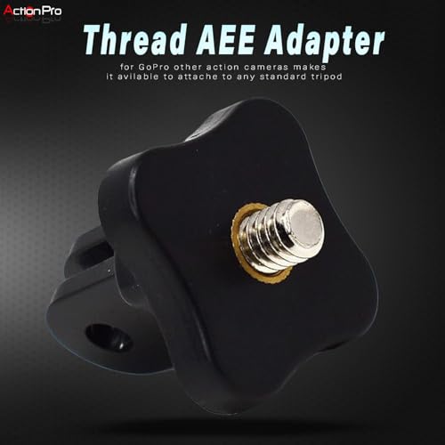 Action Pro Plastic Tripod Accessories Standard 1/4 inches Thread AEE Adapter Compatible with GoPro-13/12/11/10/9/8/7/6/5/4/3+/3/Xiaomi/YI/4K/SJCAM Action Cameras - Image 2