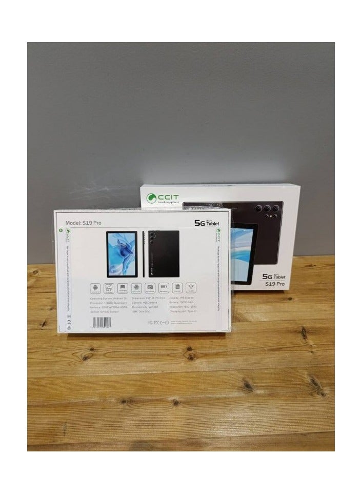 سي سي اي تي جهاز لوحي CCIT S 19 PRO 5G مقاس 10.8 بوصة بشريحتين وذاكرة وصول عشوائي 8 جيجابايت وذاكرة قراءة فقط 512 جيجابايت وبطارية 10000 مللي أمبير في الساعة مع لوحة مفاتيح لاسلكية وغطاء تابلت من البولي يوريثان اللون أسود - Image 5