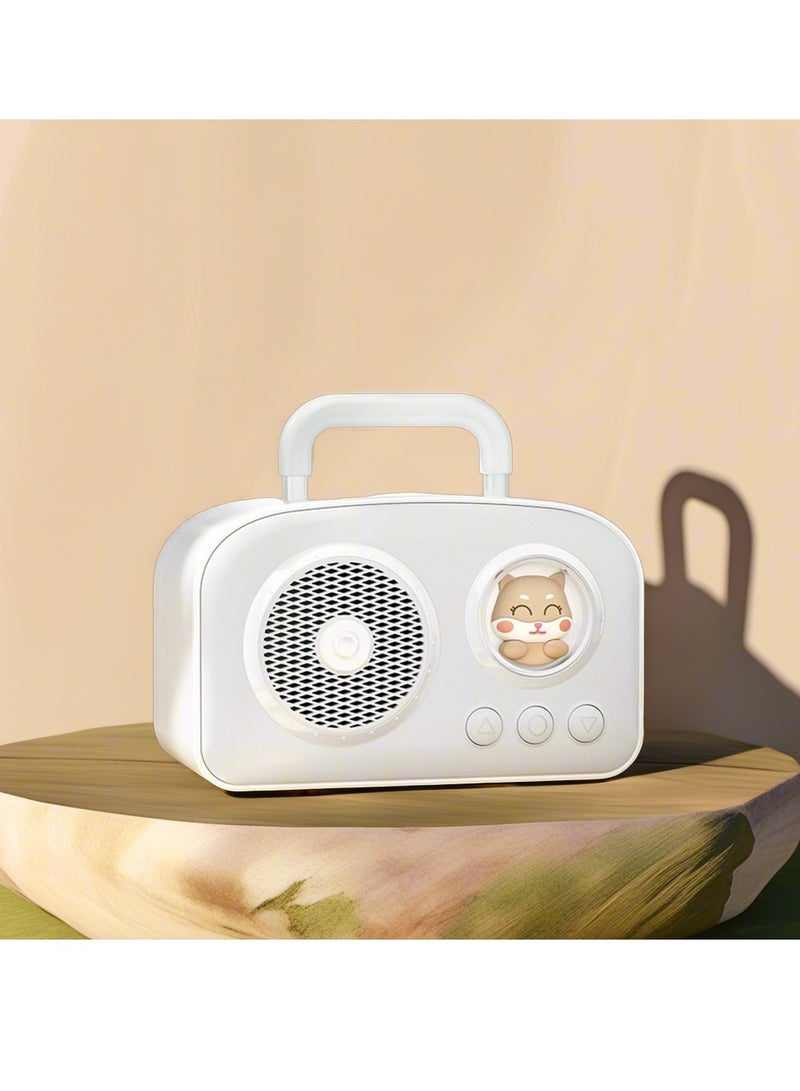 Portable Bluetooth radio,  featuring stereo effect, Bluetooth 5.0 technology, bass enhancement function, IPX7 level waterproof performance, 6-8 hours of playback duration, and wireless stereo pairing function. Suitable for use in home, outdoor and travel settings. - Image 1