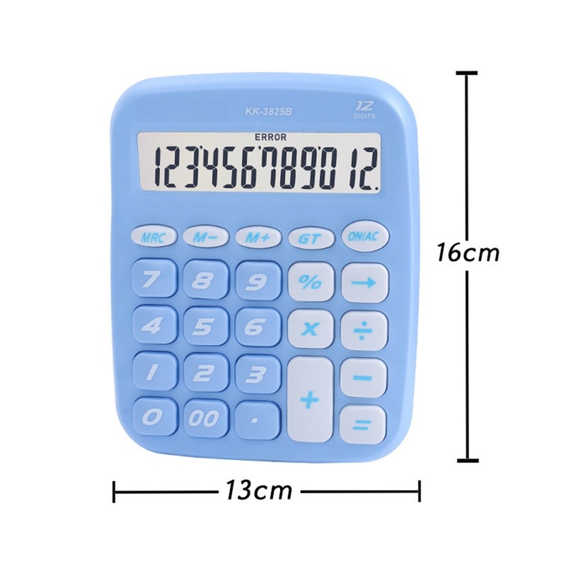 Cute Calculator 12 Digit Large LCD Display Big Button Candy Colored Desktop Calculator Suitable for Office School Home for Kids Students Accountant - Image 2