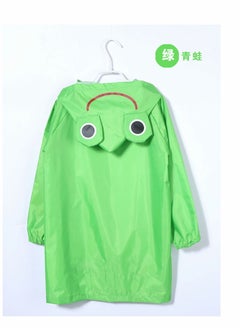 Y&D Children's raincoats, Cartoon Kids Rain Jacket, Blue CarGirls Hooded Poncho Outdoors Transparent Raincoat Student Suit Waterproof Durable Windbreaker (Green Frog)  - Image 4