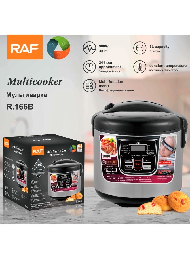 آر إيه أف طباخ كهربائي متعدد الاستخدامات من RAF، 900 واط - طباخ رقمي سعة 5 لتر، مع مؤقت 24 ساعة، وإعدادات متعددة الوظائف، وتقنية درجة حرارة ثابتة - Image 4