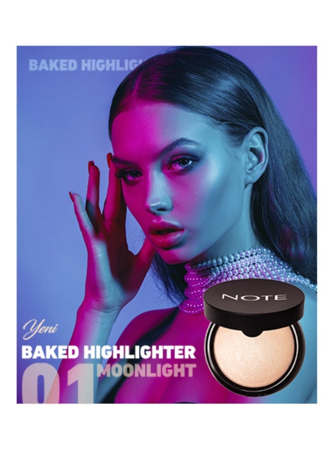 Note Note Baked Highlighter Macadamia Oil - No. 01 Moon Light  - Image 4