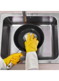 Zaboon Cleaning Gloves, Bright Yellow/Off-White, M  - Image 2