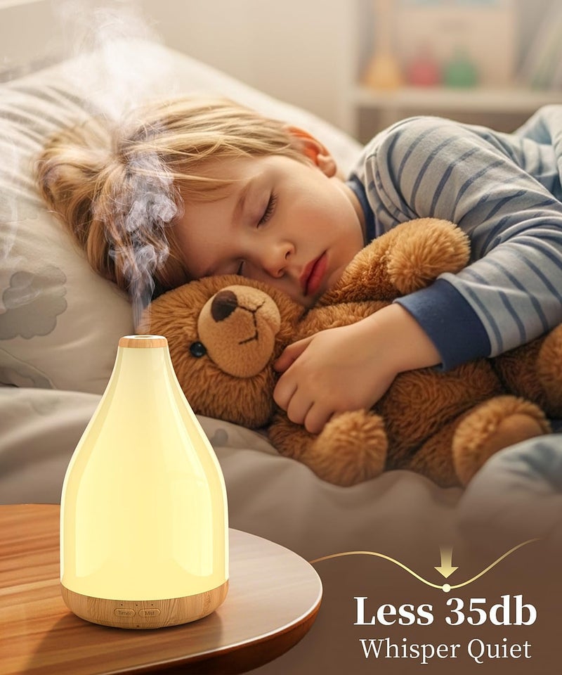 KinYiLO Essential Oil Diffuser for Home, Modern Décor Aromatherapy Diffusers Large Room Fresh Air Scent, 300ml Ultrasonic Cool Mist Humidifier, 1-3-6H Timer Auto Shut-Off, Color Light, (Woof) - Image 3