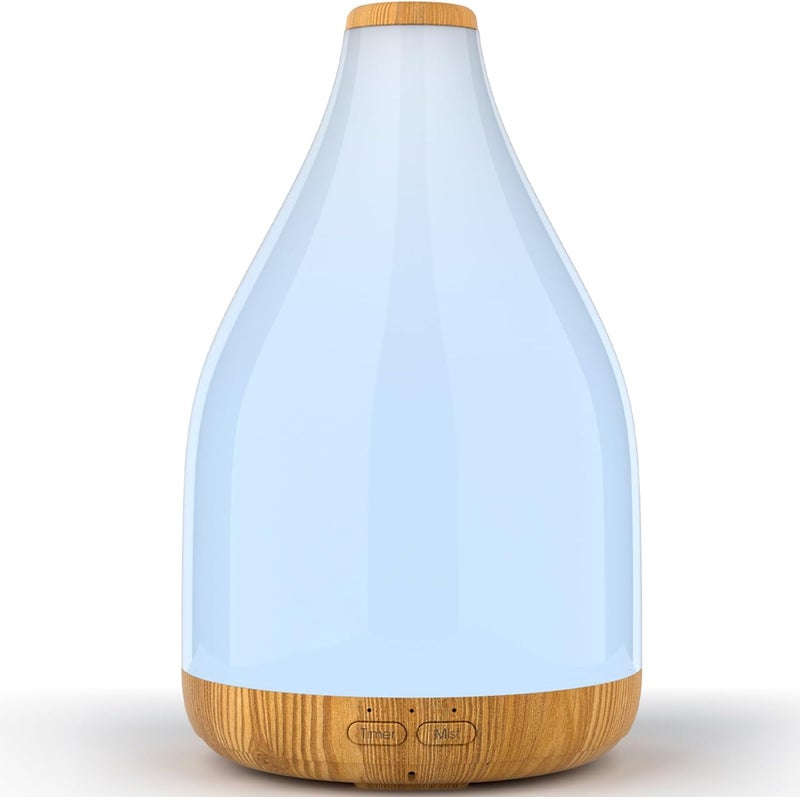 KinYiLO Essential Oil Diffuser for Home, Modern Décor Aromatherapy Diffusers Large Room Fresh Air Scent, 300ml Ultrasonic Cool Mist Humidifier, 1-3-6H Timer Auto Shut-Off, Color Light, (Woof) - Image 1