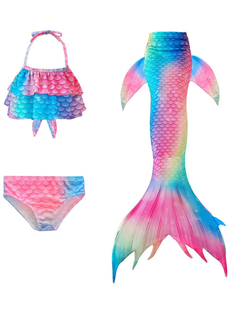 VUCATIN Mermaid Princess Dress up Girls Mermaid Dress Mermaid Swimsuit Girls Party Cosplay Princess Birthday Dress Kids Costume Cosplay Mermaid Skirt (GB61) - Image 5