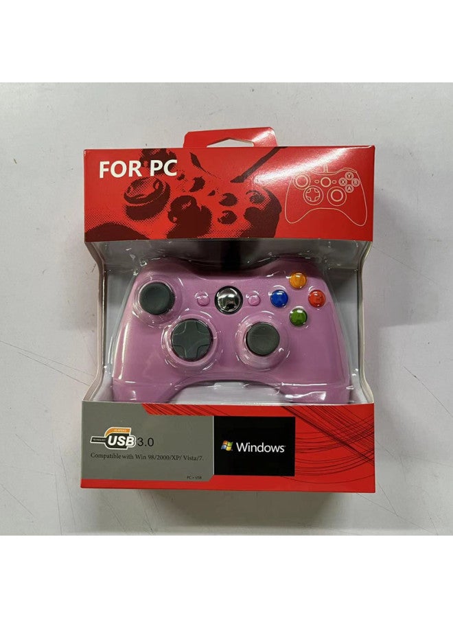 Xbox360 Controller For Pc360tvbox Computer Android Tv Gaming Steam Ps3 Digital Computer Game Controller-Product Color:pc360/TV/PS3/computer Special Pink (with Packaging)  - Image 1