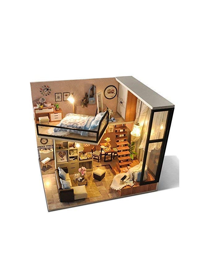 UniHobby UniHobby DIY Dollhouse Kit with Dust Proof Cover 1:24 Scale Wooden Toy Gift  - Image 1