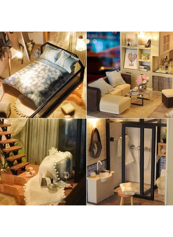 UniHobby UniHobby DIY Dollhouse Kit with Dust Proof Cover 1:24 Scale Wooden Toy Gift  - Image 3