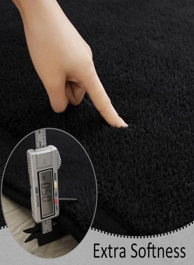 B BENRON Soft Rugs for Living Room 6x9 Black, Minimalist Area Rug for Bedroom Nursery Dining Table Dorm, Large Throw Rugs for Men Boys Girls Kids Room Indoor Floor Carpets - Image 5