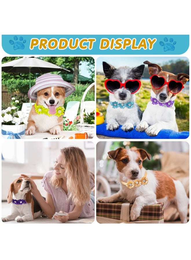 Yunsailing 200 Pieces Dog Bow Ties Collar Adjustable Flower Diamond Crystal Dog Cat Bowties Grooming Accessories for Small Medium Pet Puppy Girl Kitten Wedding Birthday Party - Image 5