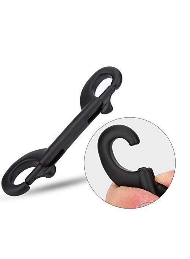 خطاف مشبك مزدوج الأطراف متين من الفولاذ المقاوم للصدأ، مشبك برغي أسود، خطاف غوص، مشبك برغي دوار، مناسب للغواصين (90 مم) مشبك سريع مزدوج الأطراف. - Image 4